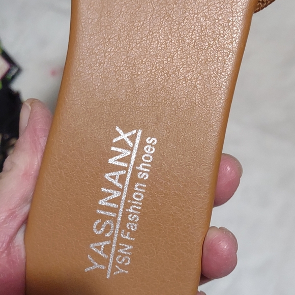 Brown Slide Sandals - Picture 2 of 3